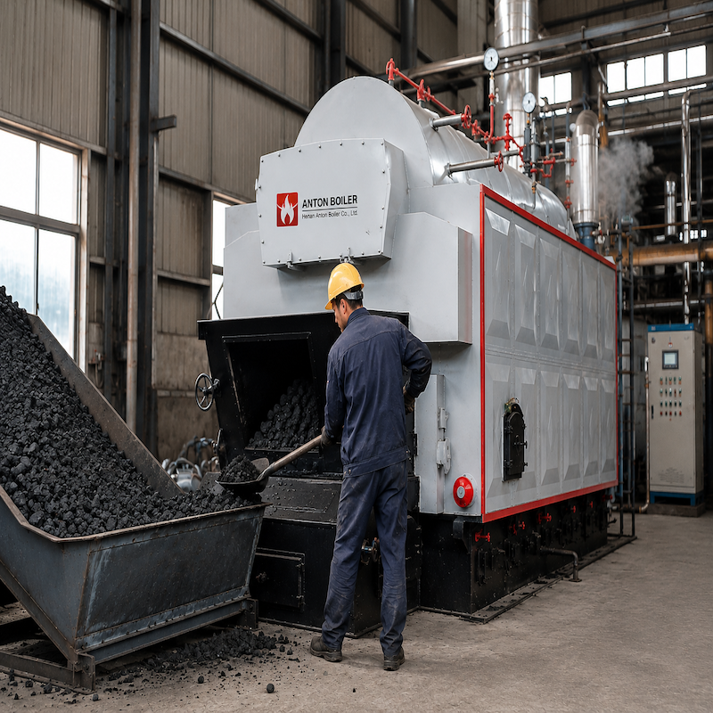 4 T/H Coal-Fired Steam Boiler for Food Factory in Egypt