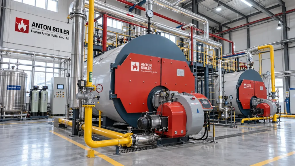 industrial boiler load profile showing minimum normal and peak factory demand